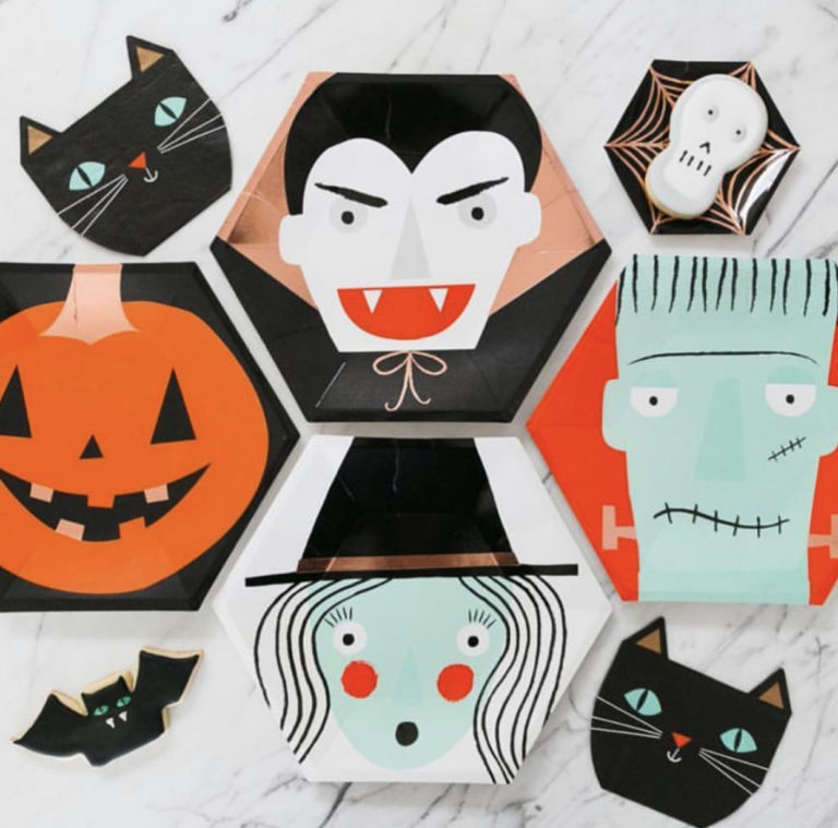 Meri Meri Assorted Halloween Plates Confetti Flair