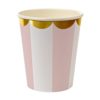 Pink Striped Cup S/8 - party supplies Lebanon