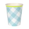 Blue Gingham Cup S/12 - party supplies Lebanon