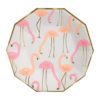 Flamingo Plate Lg S/8 - party supplies Lebanon