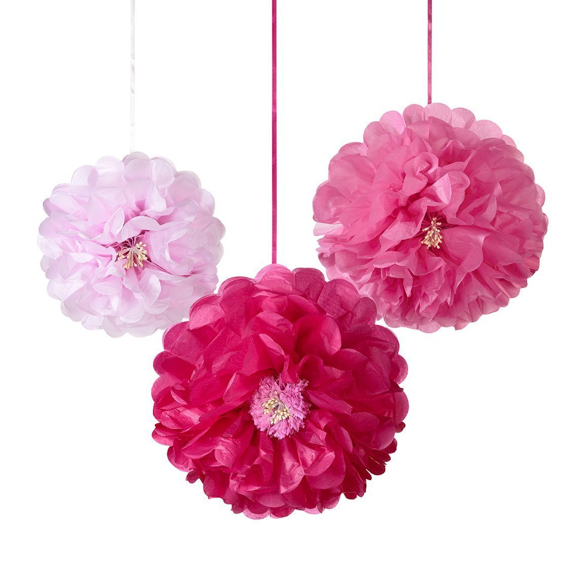 Decadent Garden Pompom Flower Pink Confetti Flair