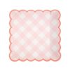 Pink Gingham Small Plates - party supplies Lebanon