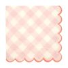 Meri Meri - Pink Gingham Large Napkins