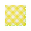 Meri Meri - Yellow Gingham Small Napkins