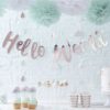 Ginger Ray -  ROSE GOLD HELLO WORLD BUNTING - HELLO WORLD