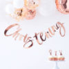  ROSE GOLD CHRISTENING BUNTING - TWINKLE TWINKLE - party supplies Lebanon