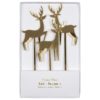 Meri Meri - Gold Acrylic Christmas Reindeer Cake Toppers