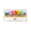 RAINBOW HAPPY BIRTHDAY CANDLES, GLITTER DIPPED. - party supplies Lebanon