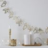 Gold Glitter Christmas Holly Garland - party supplies Lebanon