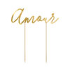 PARTYDECO - Amour Gold Cake Topper