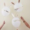 Ginger Ray - Daisy Crazy - Balloons - Pearl White Balloons with Gold Foil