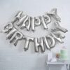 Ginger Ray - Pick and Mix - Silver Happy Birthday Balloon Bunting